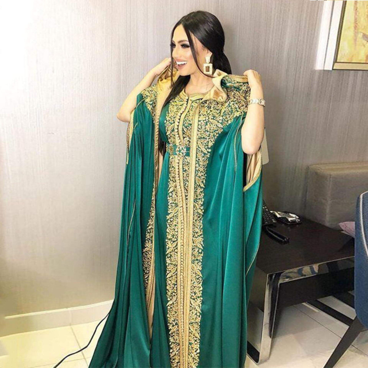 Caftan on sale vert mariée