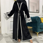 abaya kimono velours noir