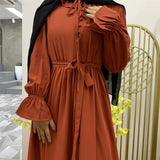 abaya femme classe orange