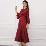 abaya femme rouge moderne