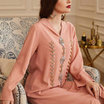 djellaba marocaine robe rose