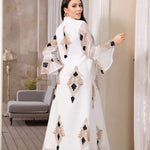 djellaba femme blanc cassé moderne 