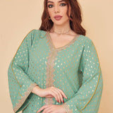 djellaba marocaine pour femme verte