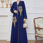 djellaba marocaine haute couture bleu