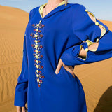 Djellaba Femme Dakar Bleu