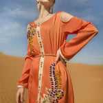 caftan marocain luxe instagram orange 