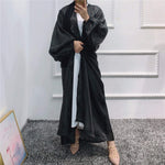 abaya kimono manche noir