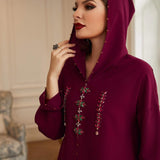 djellaba pour femme marocaine rouge