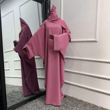 abaya femme rose moderne