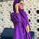 abaya femme de luxe violet 