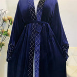 abaya femme soirée bleu roi 