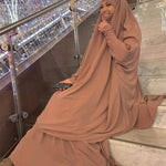 djellaba femme camel moderne