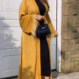 abaya kimono cape jaune