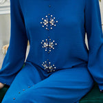 Djellaba Marocaine Robe Femme Bleu