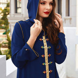 djellaba femme tunisienne bleu 