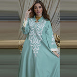 abaya femme robe longue verte 