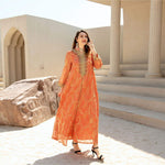 djellaba femme robe marocaine orange